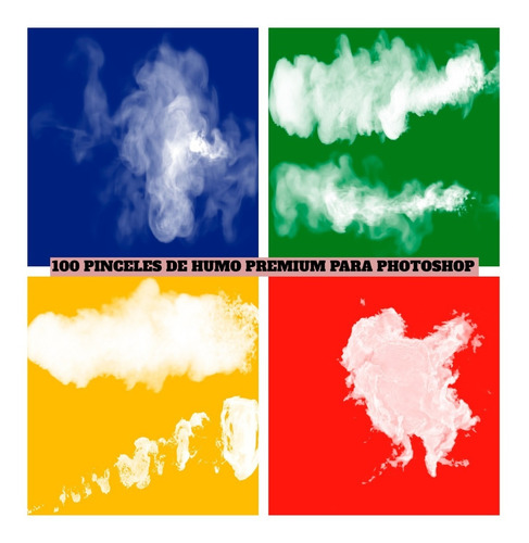 100 Pinceles De Humo Premium Para Photoshop + 100 Png Humo