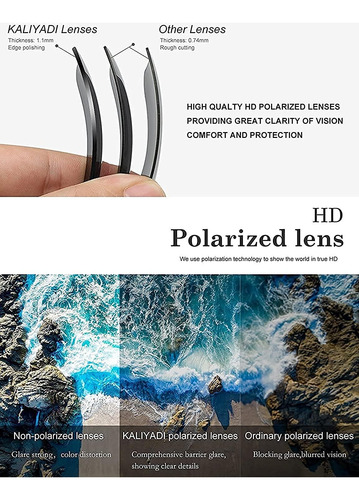 Kaliyadi Gafas Polarizadas Unisex, Protección Uv