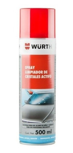 Spray Limpia Vidrios Wurth 500 Ml