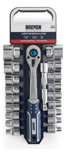 Combo Bremen Tubos 1/4 28pz + 1/2 20pz Profesional 6657+6659 Azul