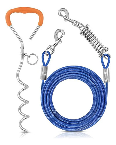 Estaca De Anclaje Para Perro En Espiral, Cable De Acero, Du.