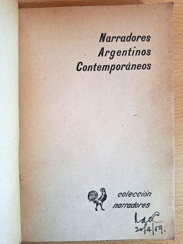 Narradores Argentinos Contemporáneos N° 1/2 - Sapientia 1958 (Usado)