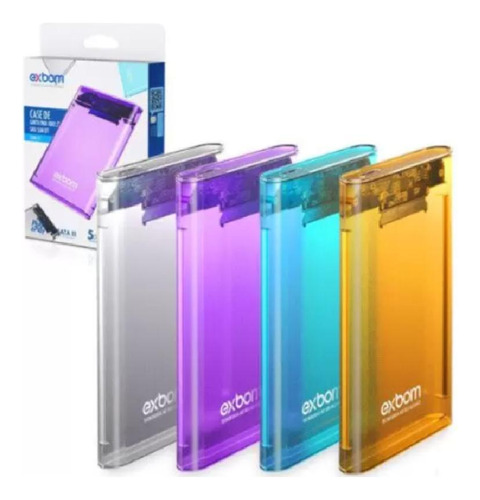 Case Externo Para Hd 2,5'' Sata Usb 3.0 Colorido - Exbom