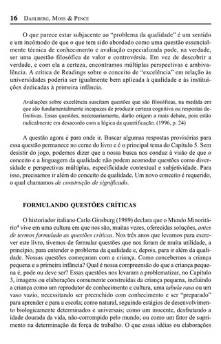 Qualidade na Educação da Primeira Infância: Perspectivas Pós-Modernas, de Dahlberg, Gunilla. Editorial PENSO EDITORA LTDA.,Routledge/Falmer, capa mole em português, 2019