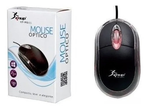 Kit 10 Mouse Óptico Com Fio Knup Kp-m611