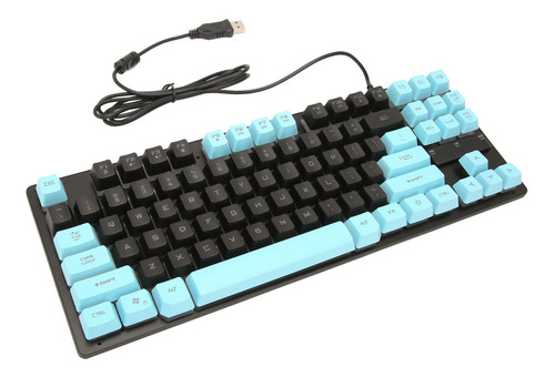 Teclado Con Cable Para Juegos, 87 Teclas, Diseño Ergonómico