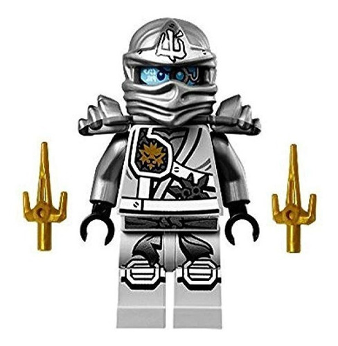 Lego Ninjago Minifigure - Zane Titanio Ninja Con Las Armas D