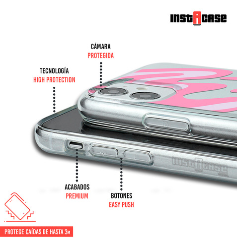 Funda Para iPhone Para Mujer Curvas Rosa Con Tu Nombre