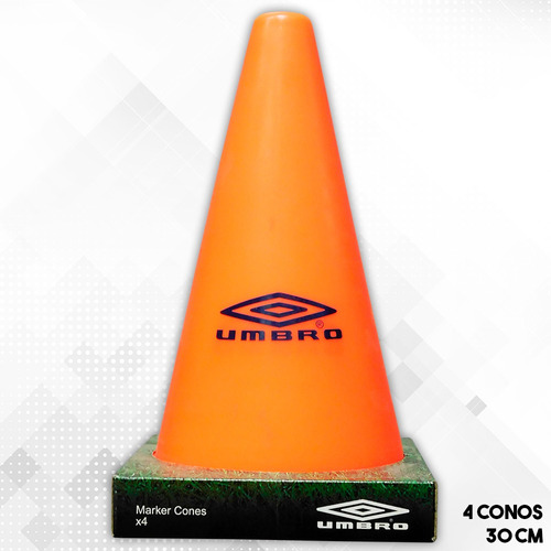 Cono 30cm De Alto Umbro Entrenamiento Fútbol Pack X 4