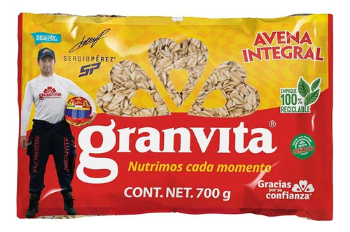 5 Pzs Granvita Avena En Hojuela Natural Oats 700gr