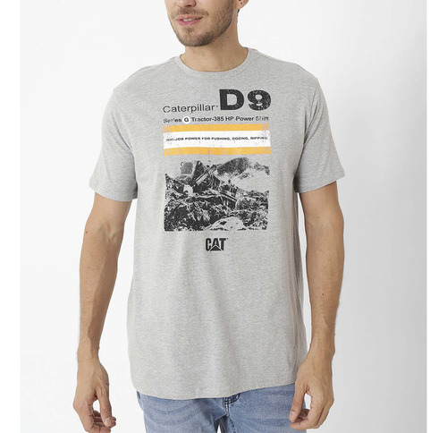 Remera Caterpillar The Road Ahead Gra 3 Heather Grey Hombre