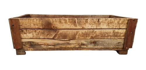 Imagen 4 de 6 de Maceta De Madera Tipo Jardinera De Barrote Grueso Color Roble