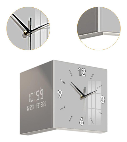 Reloj De Muro De Pared Montado En El Aula De Sala De Gris