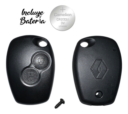 Carcasa Control Llave Renault 2 Botones Con Logo + Obsequio