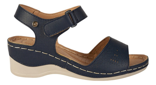Sandalias Plataforma De Dama Estilo 1332 Color Marino