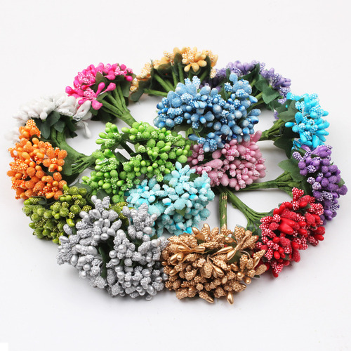 144 Unidades Por Lote De Flores Artificiales Pequeñas Con Fo
