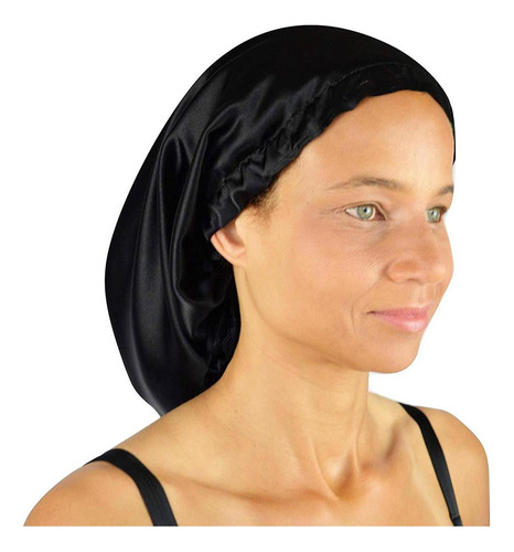 Gorro De Noche De Seda De Morera 100% Para El Pelo Largo