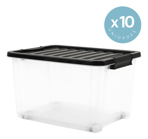 Combo X10 Organizadores De Plástico Life Box 30l Gardenlife.