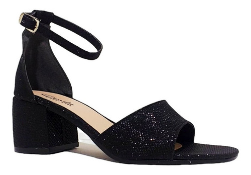 Imagen 1 de 4 de Sandalias Bina Glitter Black