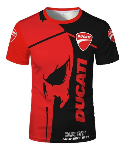 Camiseta De Manga Corta Con Estampado 3d Ducati