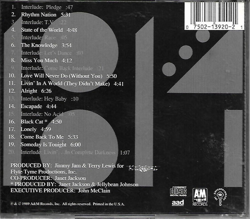 J77 - Janet Jackson's - Rhythm Nation - Lacrado - F. Gratis