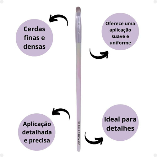 Pincel De Detalhes Ruby Rose Holographic Hb-hoe6