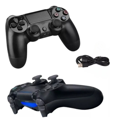 Controle Joystick Manete Compatível Play 4 Para Ps4 Sem Fio Cor Preto