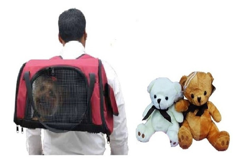 Mochila Morral Cargador Transportador + Juguete Peluche 