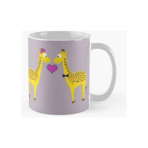 Taza Adorables Jirafas Enamoradas Calidad Premium