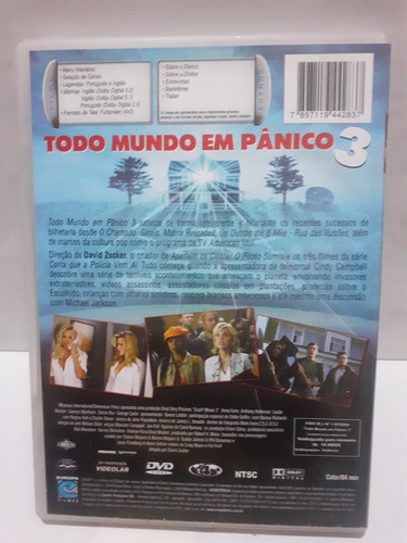 Dvd Filme Todo Mundo Em Pânico 3 Comédia De Terror A. Faris (Usado)
