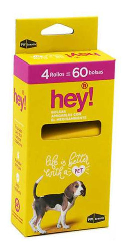 Bolsas Sanitarias Biodegradables Perro/gato (4 Rollos) - Hey