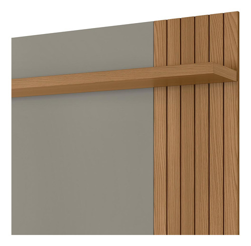 Painel Home Suspenso Frisco Detalhe Ripado Amêndoa/titânio
