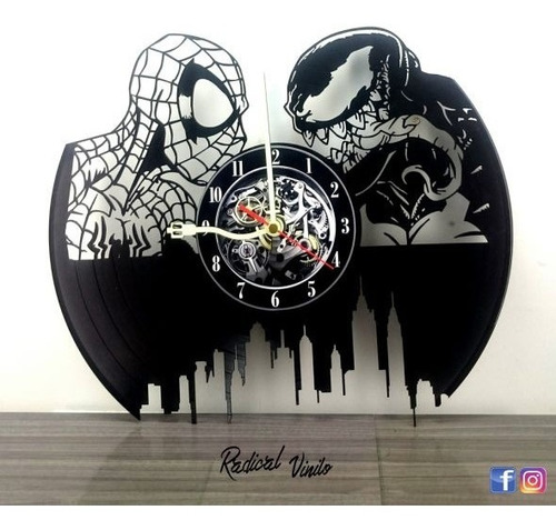 Reloj De Vinilo Spiderman Venon Avengers Regalos Decoracion