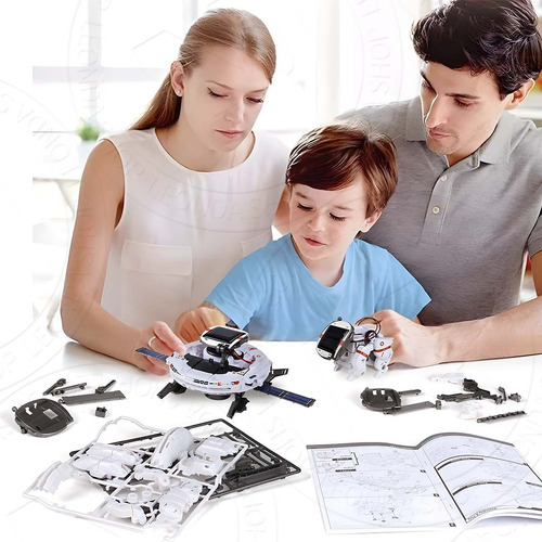 Robô 6 Em 1 Espaço Energia Solar Kit Robótica Educacional