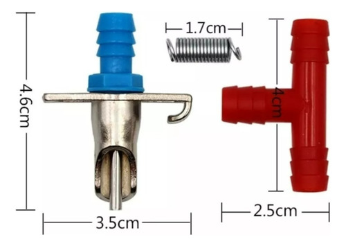 Bebederos Niple Automático Para Cuy Y Conejo X25 Unidades