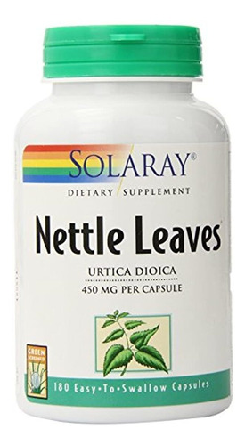 Solaray Nettle Leaf 450mg Vegano, Sin Ogm |