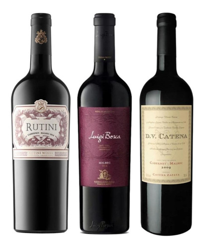 Rutini Cabernet/mab + Luigi Bosca Malbec + Dv Catena Cab/ma