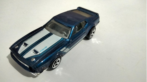 Hot Wheels '71 Ford Mustang Boos 351 Azul Mattel Diecast