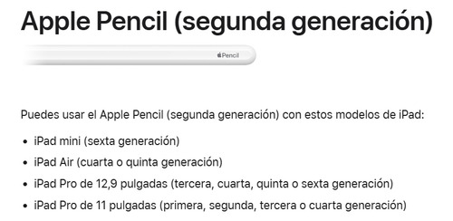 Apple Pencil 2da Generación H9dm378mjkm9 Color Blanco (Usado)