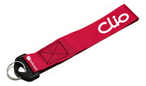 Llavero Cinta 20 X 4 Cm Renault Clio Rojo