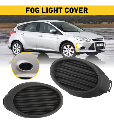 For 2012 2013 2014 Ford Focus Pair Fog Light Hole Covers Ggg