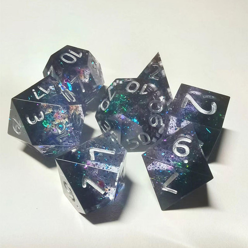 7 Piezas De Dados De D4 D8 D10 D12 D20 Para Juego De Mesa De