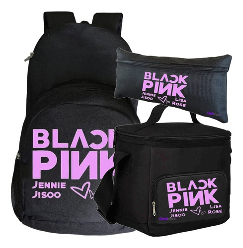 Pack Blackpink K- Pop Mochila Lonchera Estuche Grafimax