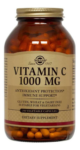 Vitamin C 1000 Mg 250 Vegi Caps Sabor Sin Sabor