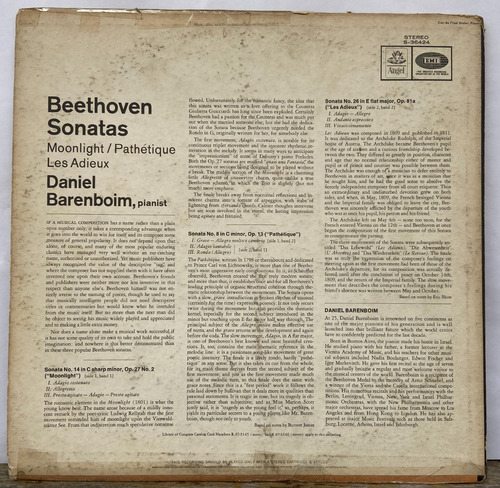 Vinil Lp - Daniel Barenboim - Beethoven Sonatas - Importado (Usado)