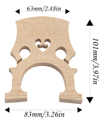 2pc Puente Violonchelo 3/4 4/4 Madera Arce Puente Contrabajo