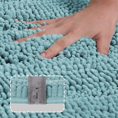 Juego De Alfombras De Baño De Chenilla Antideslizantes Para