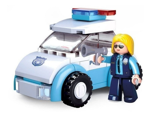 Imagen 2 de 5 de Bloques Para Armar Auto De Policia Sluban Girls La Plata