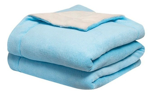 Cobertor Bordado Cunero Calientito Y Pachon. Varios Diseños. Osito Azul