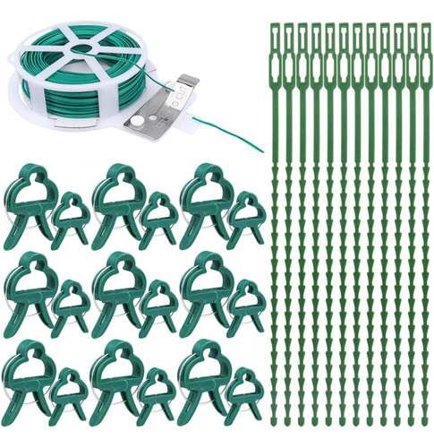 Mesee Juego De Corbatas Y Clips Para Plantas De Jardín, 18 C